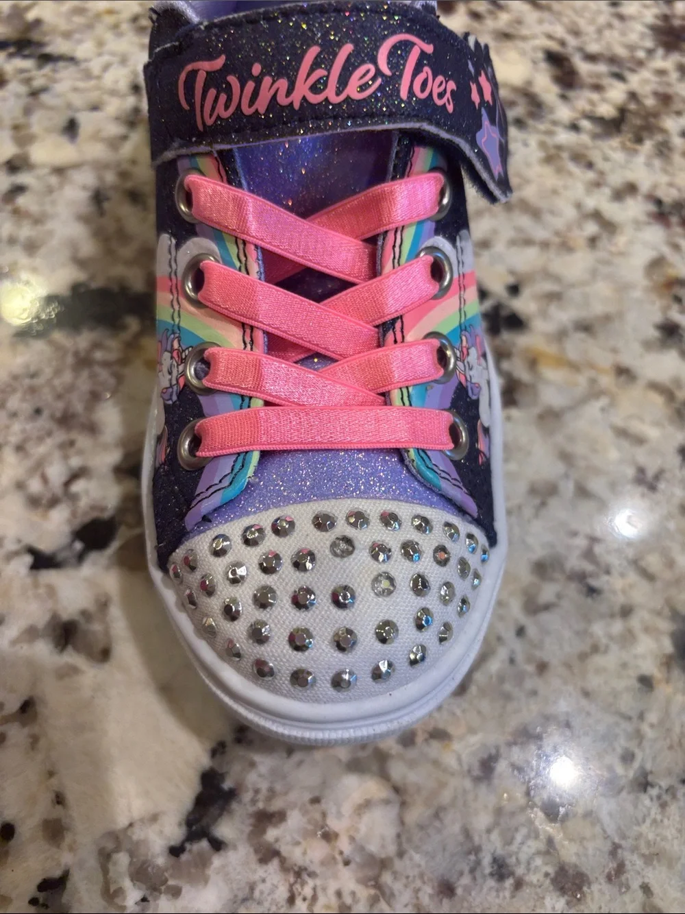 Skechers Twinkle-Toes Unicorn Sneakers in Purple & Pink